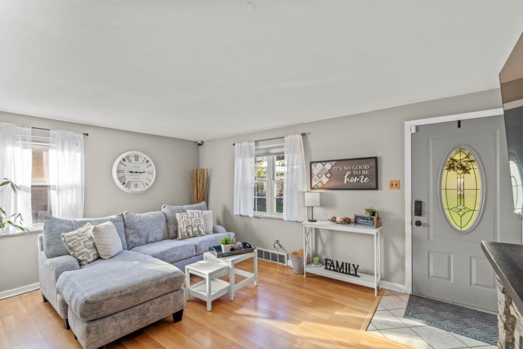Living room after professional home staging
